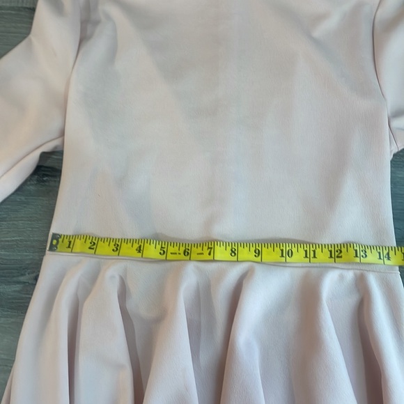 Blush pink,Mock turtle neck,long sleeve, high low ruffle top,dress,large - Picture 6 of 12